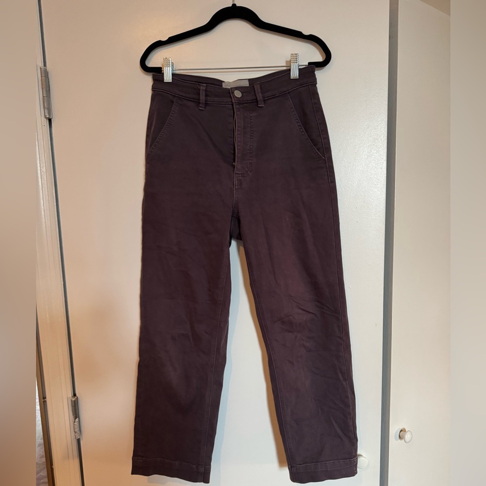 EVERLANE Straight Leg Crop Purple SIZE 4